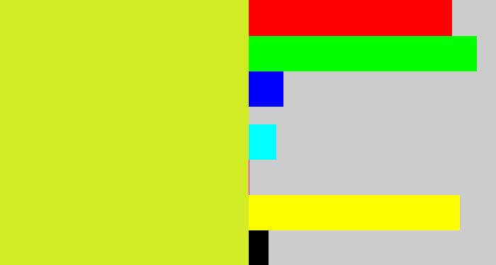 Hex color #d1eb24 - sickly yellow