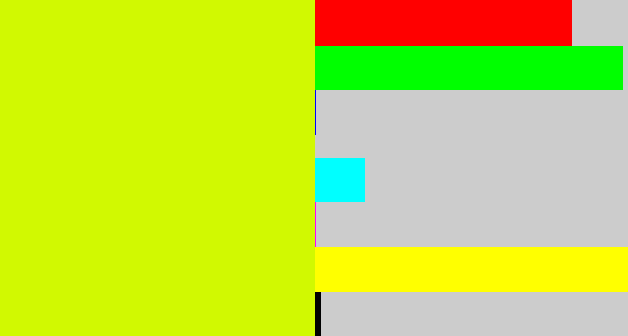 Hex color #d1f901 - greenish yellow