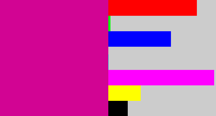 Hex color #d20493 - magenta