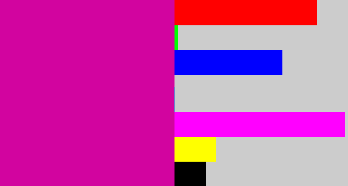 Hex color #d2049f - magenta