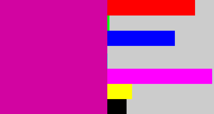 Hex color #d204a1 - shocking pink