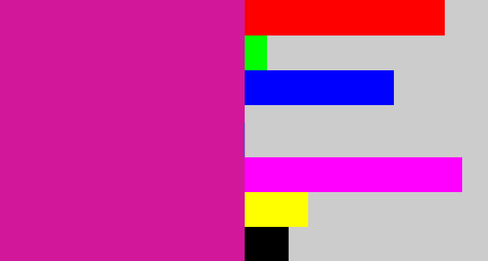 Hex color #d2179b - magenta