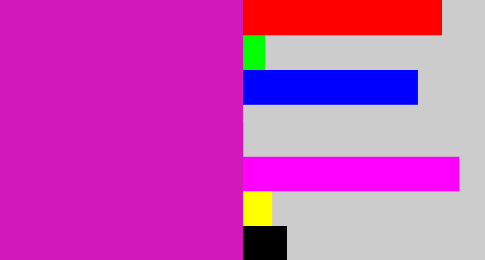 Hex color #d218b8 - purpley pink