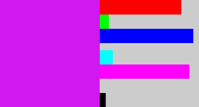Hex color #d218f0 - purple/pink