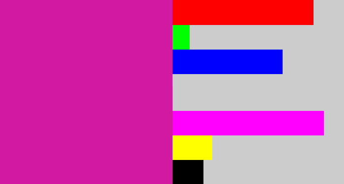 Hex color #d219a2 - purpley pink