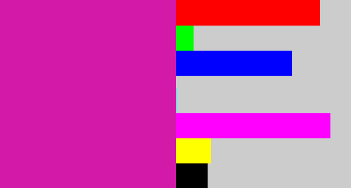Hex color #d219a8 - purpley pink