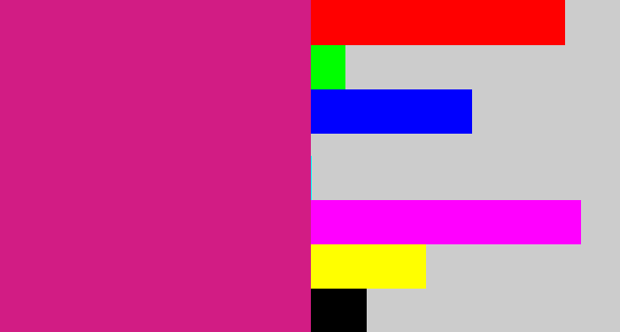 Hex color #d21c84 - magenta