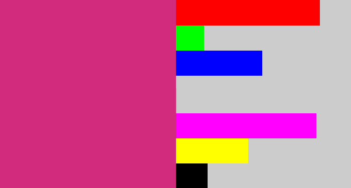 Hex color #d22a7c - darkish pink