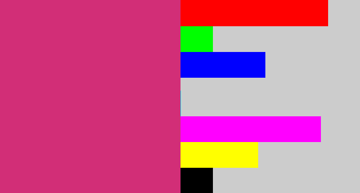 Hex color #d22e77 - dark pink