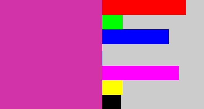 Hex color #d234a7 - purpley pink