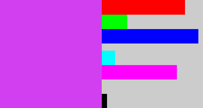 Hex color #d23ff1 - heliotrope