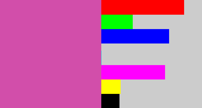 Hex color #d24eaa - purplish pink