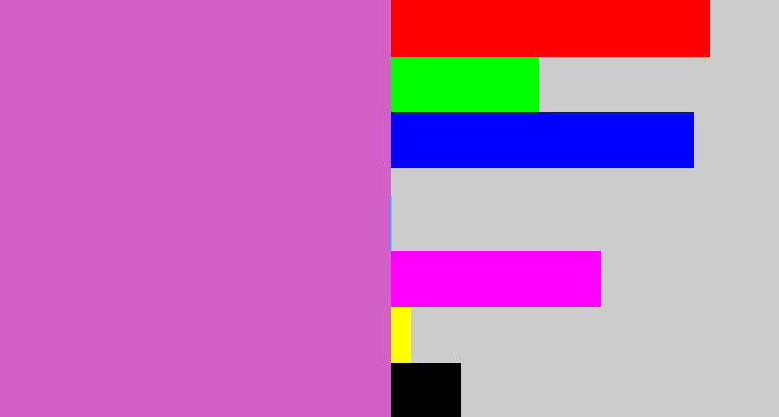 Hex color #d260c7 - purpleish pink