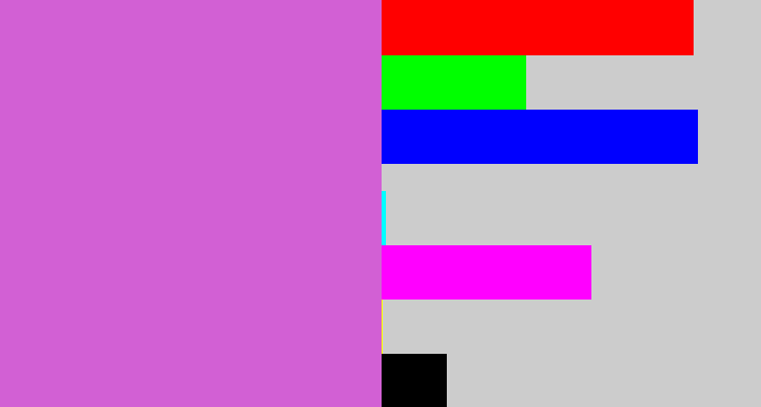 Hex color #d260d4 - pink purple
