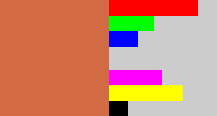 Hex color #d26b44 - terracota