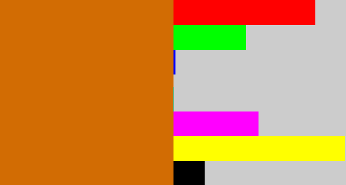 Hex color #d26c03 - browny orange