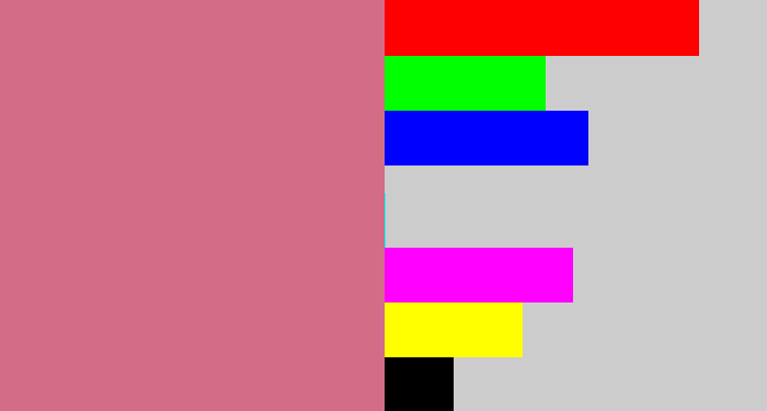 Hex color #d26c87 - pinkish