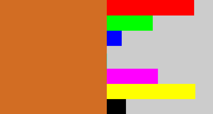 Hex color #d26d23 - brownish orange