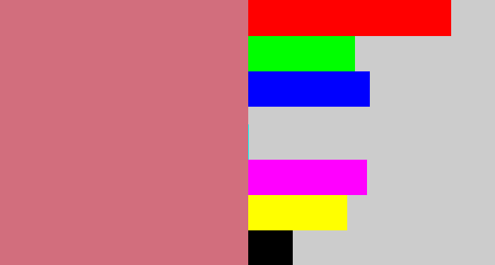 Hex color #d26e7d - pinkish