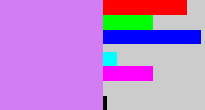 Hex color #d27df4 - light purple