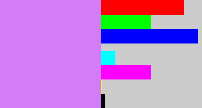 Hex color #d27df5 - light purple