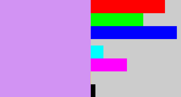 Hex color #d293f3 - baby purple