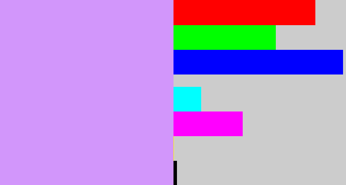 Hex color #d296fb - baby purple