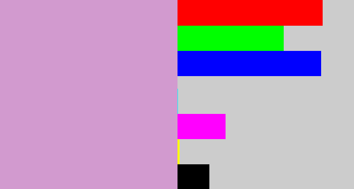 Hex color #d29acf - lavender pink