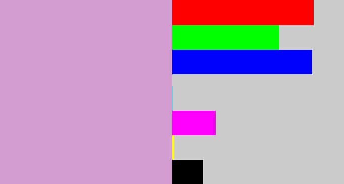 Hex color #d29ecf - lavender pink