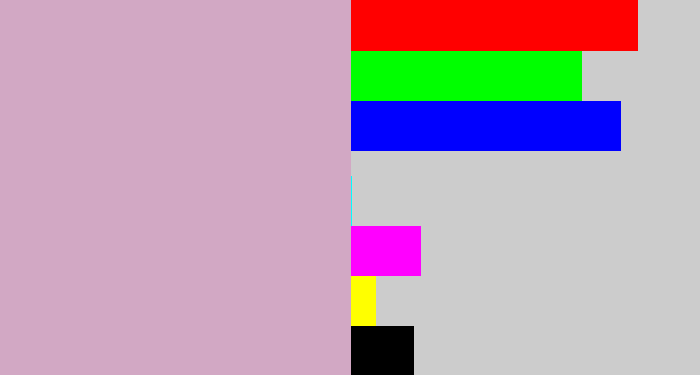 Hex color #d2a8c4 - faded pink