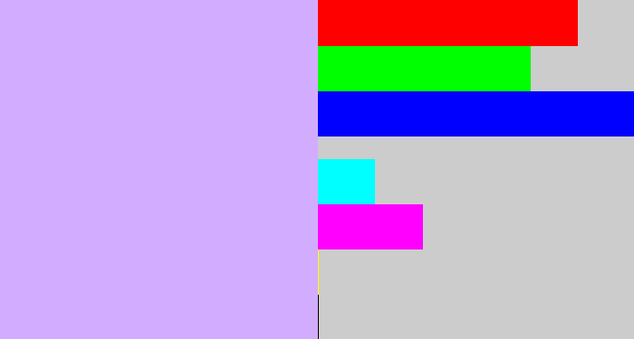 Hex color #d2acff - pale violet