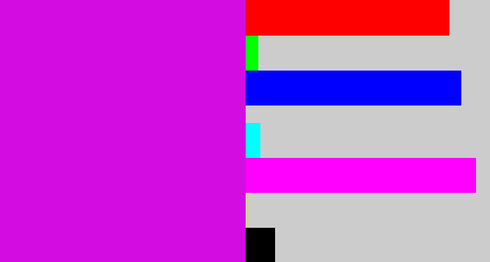 Hex color #d30de1 - purple/pink