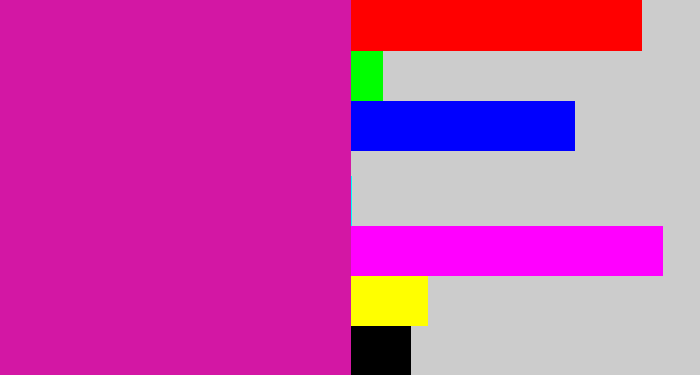 Hex color #d317a4 - purpley pink