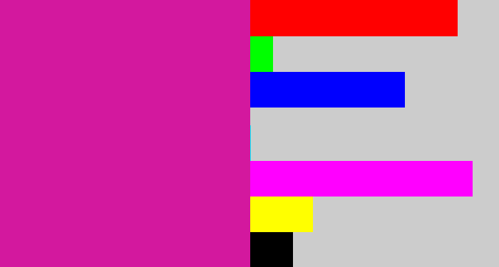 Hex color #d3189e - purpley pink