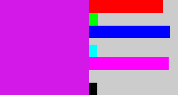 Hex color #d319e8 - purple/pink