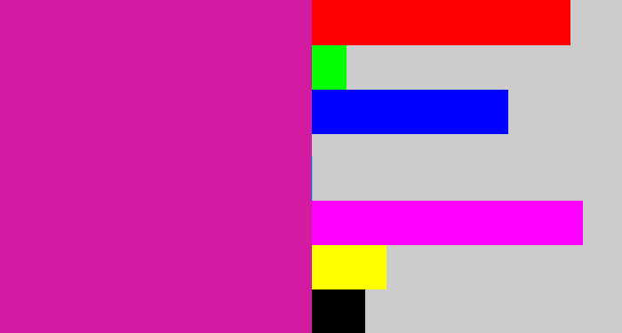 Hex color #d31ba1 - purpley pink