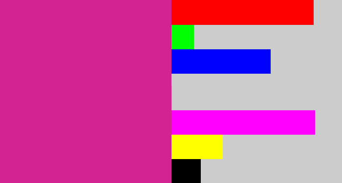 Hex color #d32293 - darkish pink