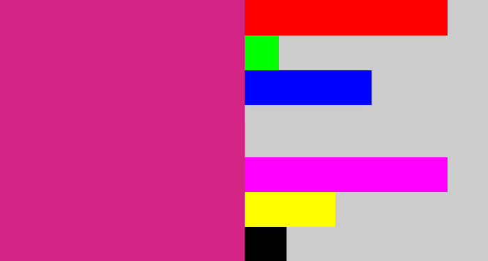 Hex color #d32485 - darkish pink