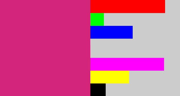 Hex color #d32579 - dark pink
