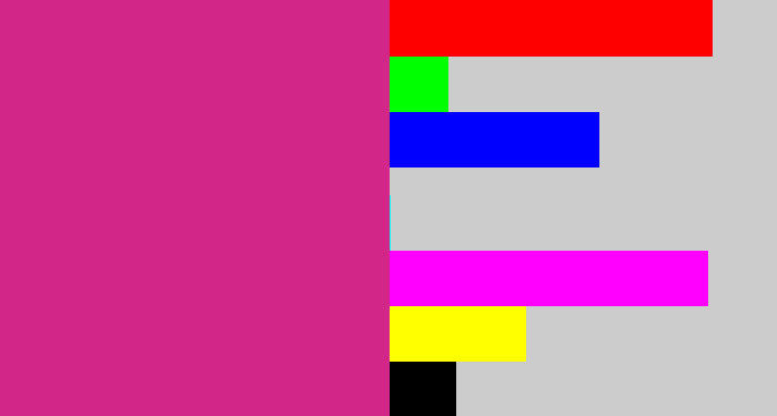 Hex color #d32689 - darkish pink