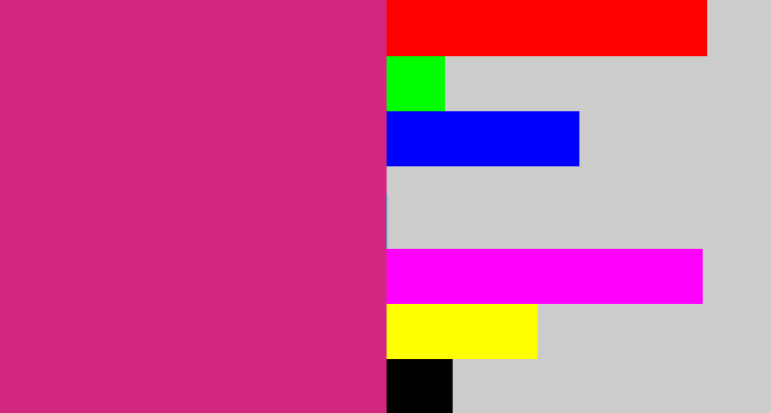 Hex color #d32780 - darkish pink