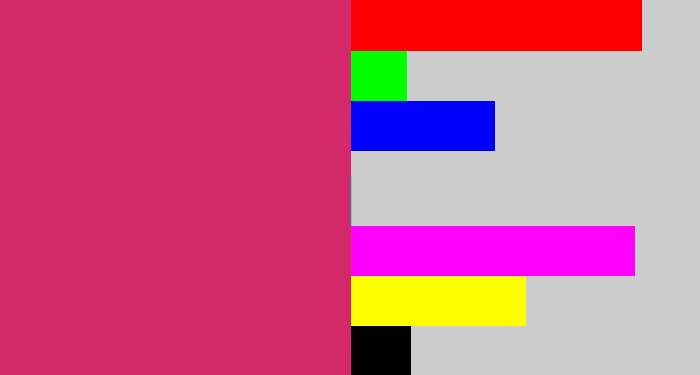 Hex color #d32969 - dark pink