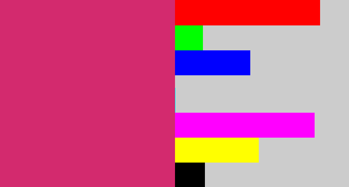 Hex color #d32a6e - dark pink