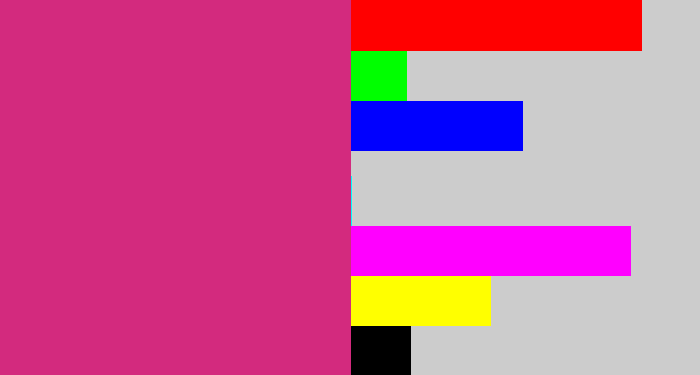 Hex color #d32a7e - darkish pink