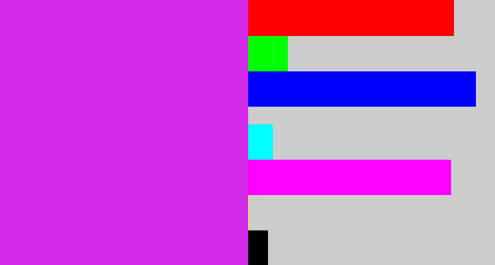 Hex color #d32aea - purple/pink