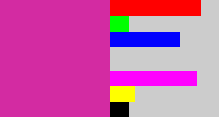 Hex color #d32ba2 - purpley pink