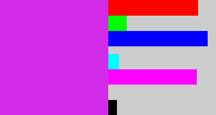 Hex color #d32bea - purple/pink