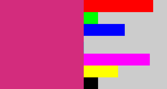 Hex color #d32c7d - darkish pink