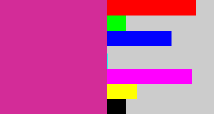 Hex color #d32c98 - darkish pink