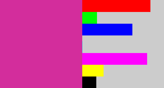 Hex color #d32d9c - purpley pink